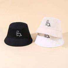 Black Bucket Hats Children's Clothing Shein Dinosaur Bucket Hat - Adjustable/Sun Protection