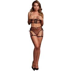 Röda Underklädesset Le Désir Two Piece Set with Underwired Open-Cup Bra - Queen