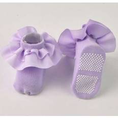 Purple Socks Children's Clothing Shein Infant Baby Floral Trim Socks - Multi-Color