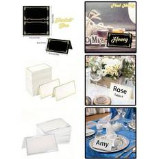 Gold Table Decorations Shein Black Golden Desk Cards 10-100pcs