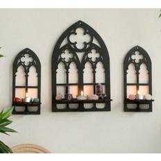 Shein 3 Packs Gothic Wooden Hollow Decoration Wall Decor