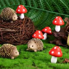 Fairy Wild Garden Accessories Mini Hedgehogs And Mushroom Statue