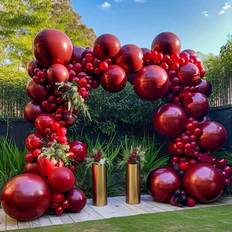 Party Balloon Arches Shein Red Balloon Arch Kit 125pcs