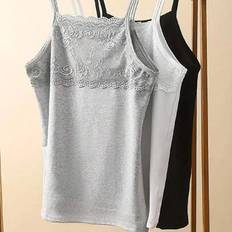Shein Modal Lace Camisole Tank Tops - Women's