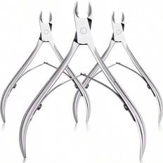 Silver Nail Clippers Shein Classic Stainless Steel Nail Clipper Set - Curved Blade Edge