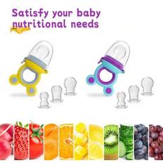 Shein 4 Pcs Baby Toddler Fruit Vegetable With Handles