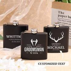 Hip Flasks Shein Customized 6oz Black Hip Flask
