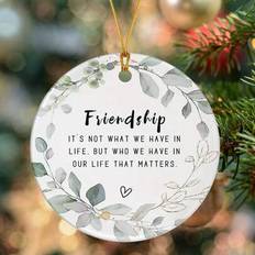 Acrylic Christmas Tree Ornaments Shein Acrylic Leaf Wreath Pendant 1pc Christmas Tree Ornament