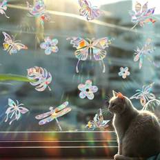 Shein Multiple Sets Of Colorful Prism Static Cling Glass Stickers Window Film