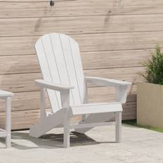 vidaXL Adirondackstol Vit 74x82x91 cm HDPE