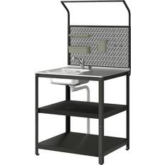 IKEA Grillskär Diskbänk Med Bakstycke Rostfritt Stål 86 x 61 x 176 cm