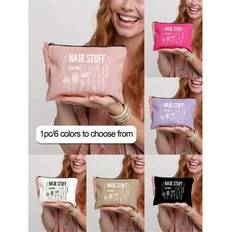 Polyester Cosmetic Bags Shein Mesh Cosmetic Bag With Hair Accessory Pattern - Multifunctional
