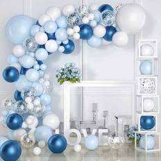 Shein Blue & White Balloon Arch Kit 105pcs