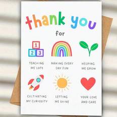 Cards & Invitations Shein Charming Thank You Card For Daycare Teachers