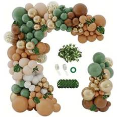 Green Balloon Arches Shein Forest Animals Jungle Woodland Balloon Garland Arch Kit 142pcs
