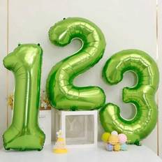 Number Balloons on sale Shein 32-Inch Lime Green Mylar Number Balloon