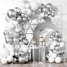 Silver Balloon Arches Shein Silver Balloon Garland Kit 137pcs