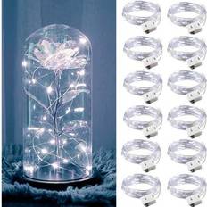 Silver String Lights Shein 12 Pcs LED Fairy Lights Battery Operated 7FT 20LED String Light