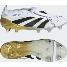 adidas Predator Elite Fold-Over Tongue Soft Ground Boots - Cloud White/Core Black/Gold Metallic