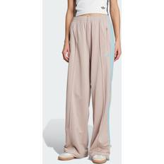 Adidas Brown Clothing adidas Adicolor Classic Firebird Loose Track Pants - Beige/Blue Glow