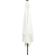 Parasoll led vidaXL Fyrkantigt Trädgårdsparasol med LED-lampor 295x245 cm Sandvit
