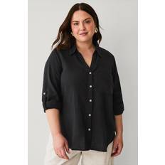 Zizzi Skjorter Zizzi Bluse Vlina - Sort