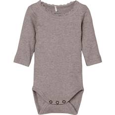 Grå Bodyer Børnetøj Name It NBFKAB Body - Beige