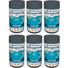 Swim & Fun Klor WeekTab Tabletter 200 g 6 kg 6 x 1KG
