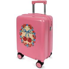 Hårda - Polykarbonat Barnresväskor Konges Sløjd Travel Suitcase 45cm - Cherry Bow