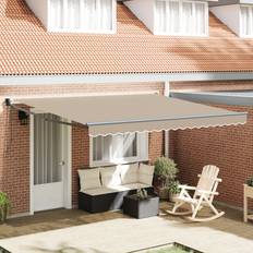 Terrassemarkiser på tilbud vidaXL Automatisk Udtækkelig Markise Beige 400x300 cm
