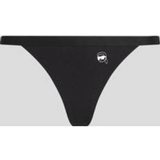 Karl Lagerfeld Dam Underkläder Karl Lagerfeld Ikon Ribbed Thong - Black