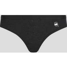 Karl Lagerfeld Dam Underkläder Karl Lagerfeld Ikon Ribbed Brazilian Briefs - Black