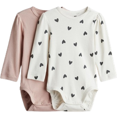 H&M 2er-Pack Langarmbodys - Rosa