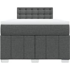 vidaXL Box Spring Con Colchèn Tela Gris Oscuro 120x200 cm