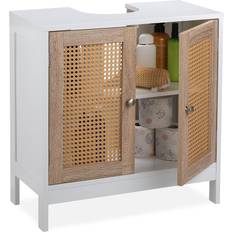 Relaxdays Mobiletto Sottolavabo A 2 Scomparti