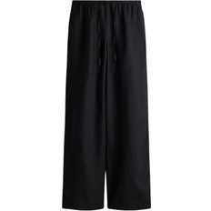 H&M Linen Drawstring Trousers - Black