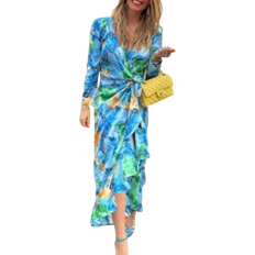 Mollyogmy Valentin Studio Senorita Watercolour Dress - Blue