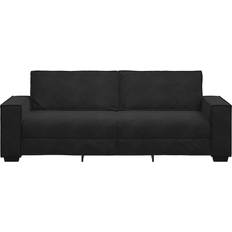 vidaXL 4105035 Black Sofa 220cm 3 personers