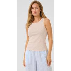 Dame - Naturfarvet Toppe Kaffe KAelia Top - Beige