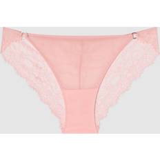 Lace Mesh Tanga Briefs - Powder Pink