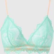 Durable - Women Bras Understatement Lace Triangle Bralette - Turquoise/Peach