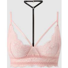 Braletter & Toppar - Satin BH:ar Understatement Lace Strappy Triangle Bralette Powder - Pink
