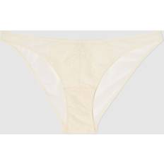 Lace Mesh Bikini Briefs - Cream
