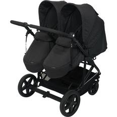 Twin barnevogn Basson Baby Duo Twin Klapvogn Antracit
