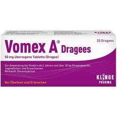 Klinge Pharma Vomex A Dragees 50 mg 20 Stk. Tablette