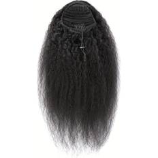 Temu Clip-in Human Hair Ponytail Extensions 28 Inch Fluffy