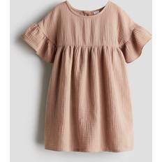 H&M Klänning I Bomullsmuslin - Beige