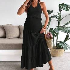 Shein Pregnant Women Tassel Beach Cover Up Two Pieces Set