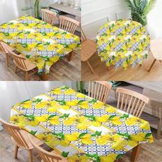 Yellow Tablecloths Shein Lemon Print 1pc Tablecloth Yellow