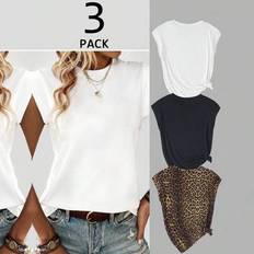 Shein Lässig T-Shirt Mit Breiten Schultern - Sommer Urlaubsoutfits